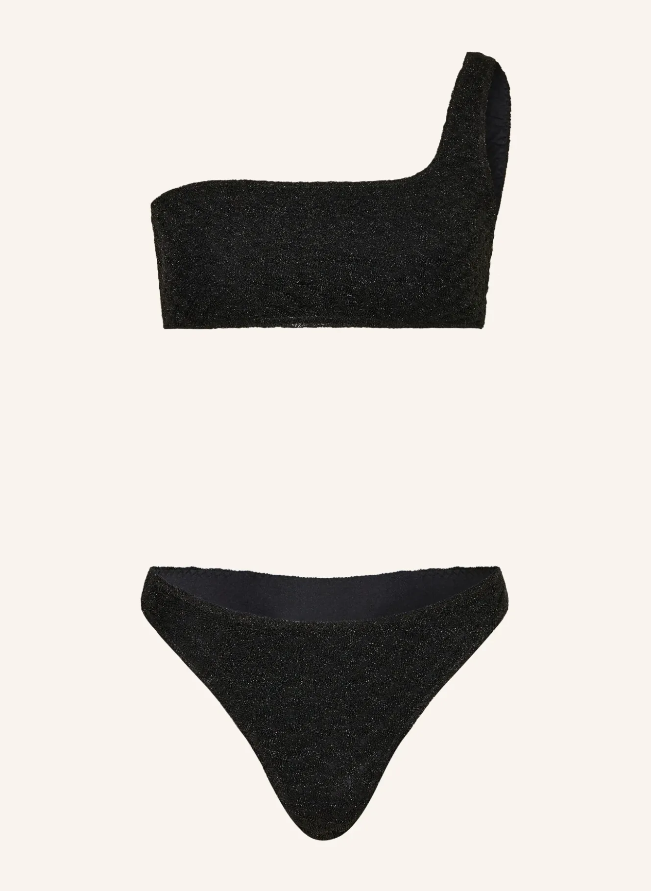 One-Shoulder-Bikini mit Glitzergarn