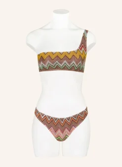 One-Shoulder-Bikini mit Glitzergarn