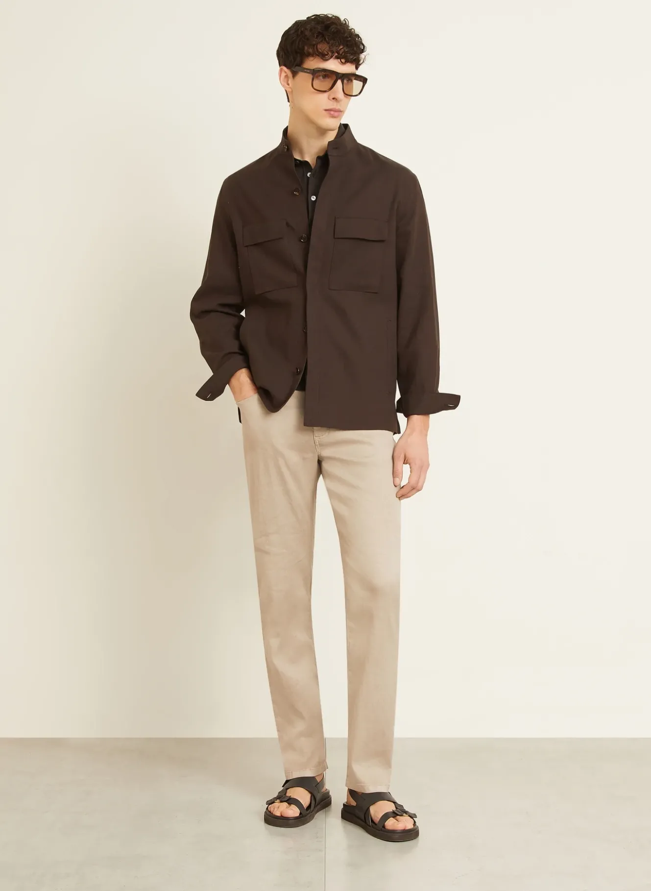 Overjacket aus Leinen