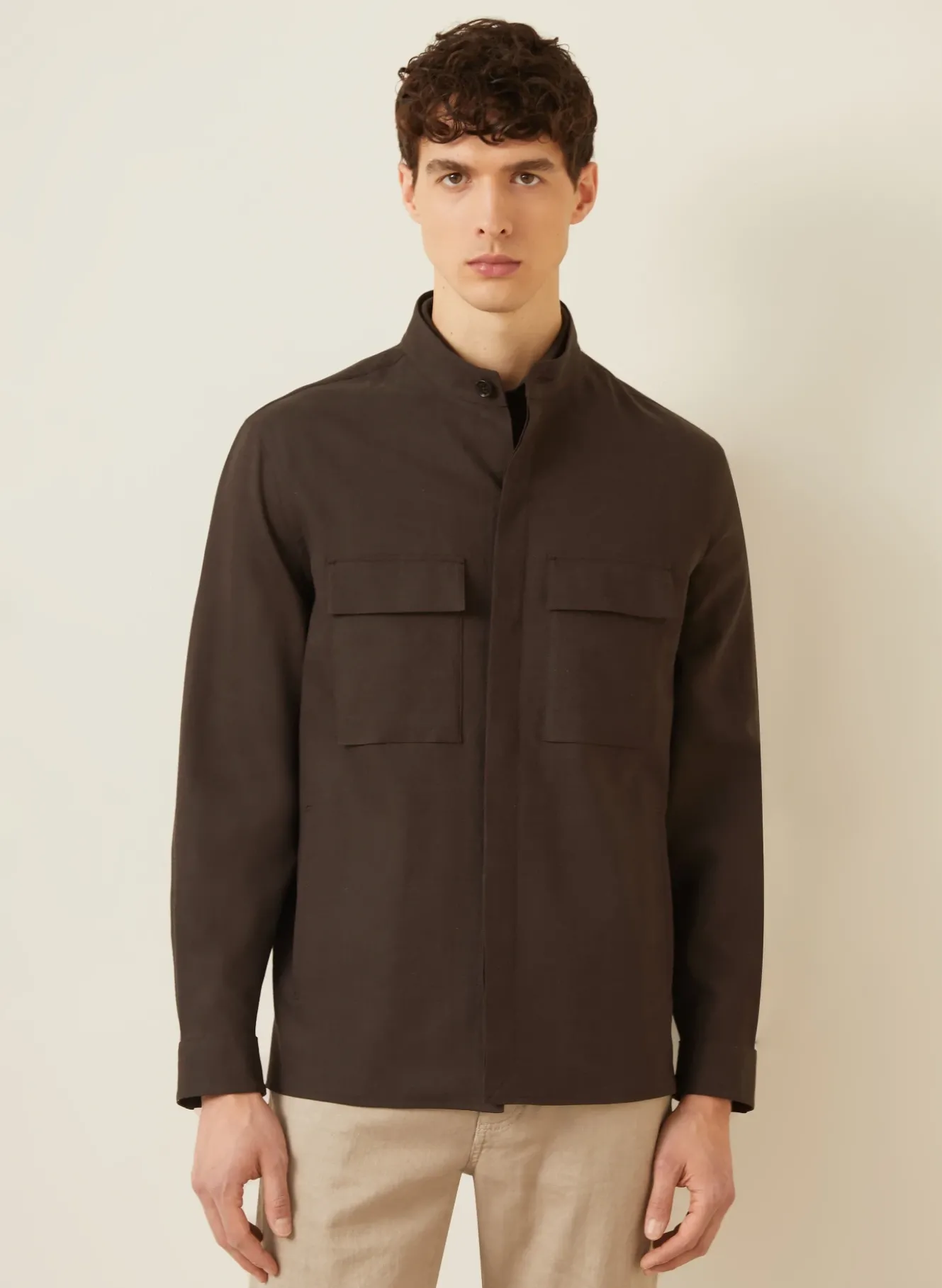 Overjacket aus Leinen