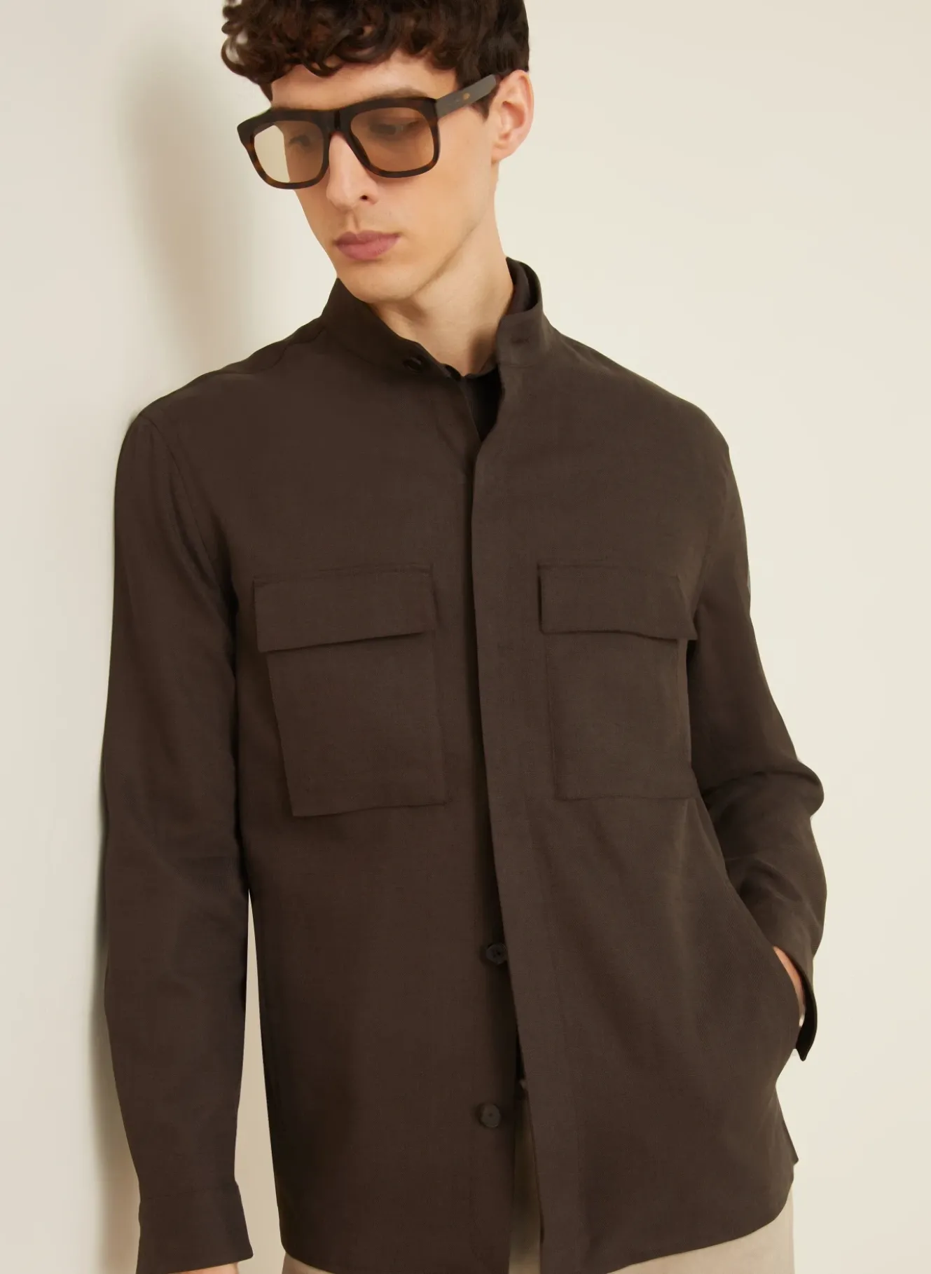 Overjacket aus Leinen