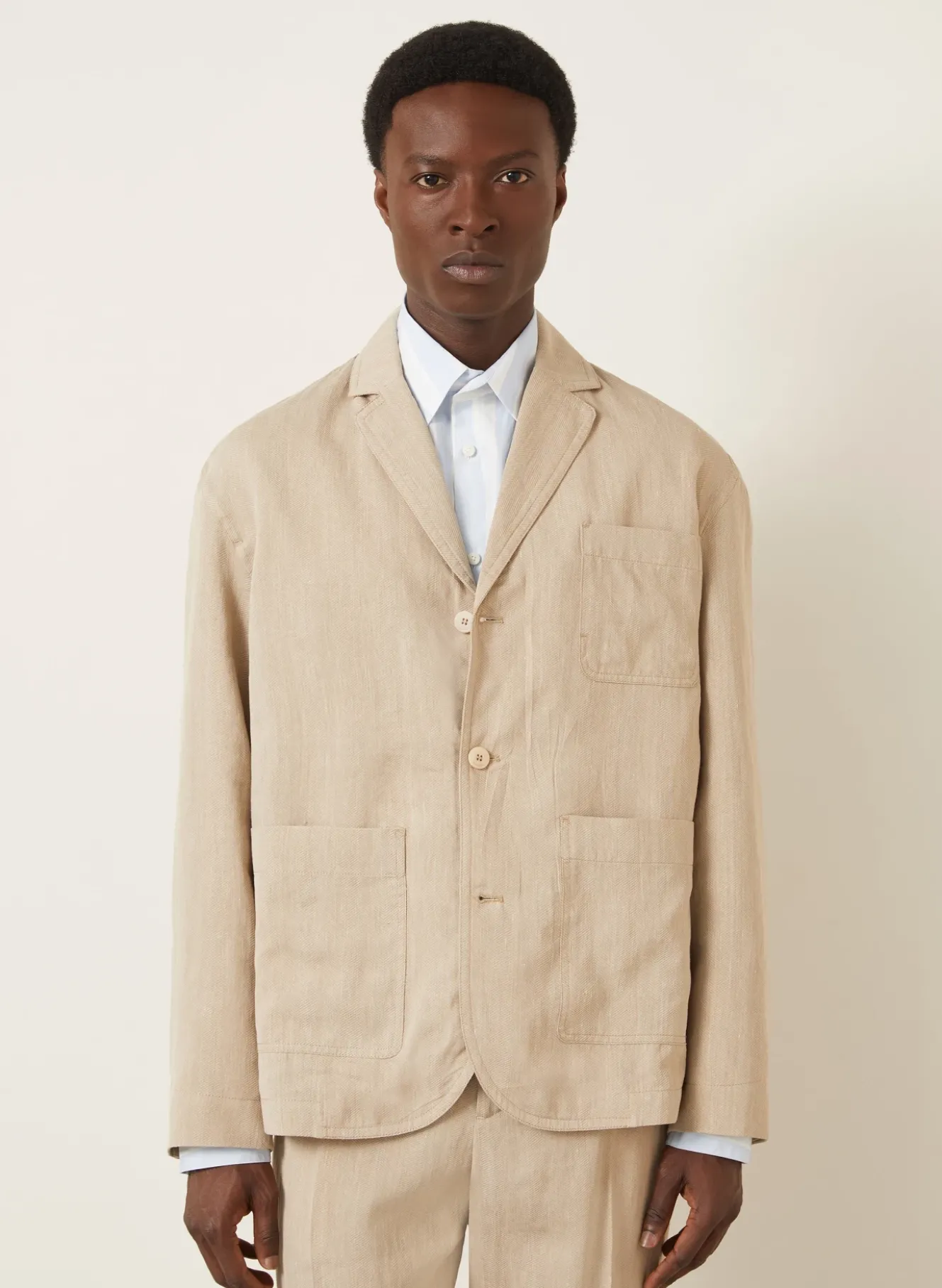 Overjacket LA VESTE PASTRO mit Leinen