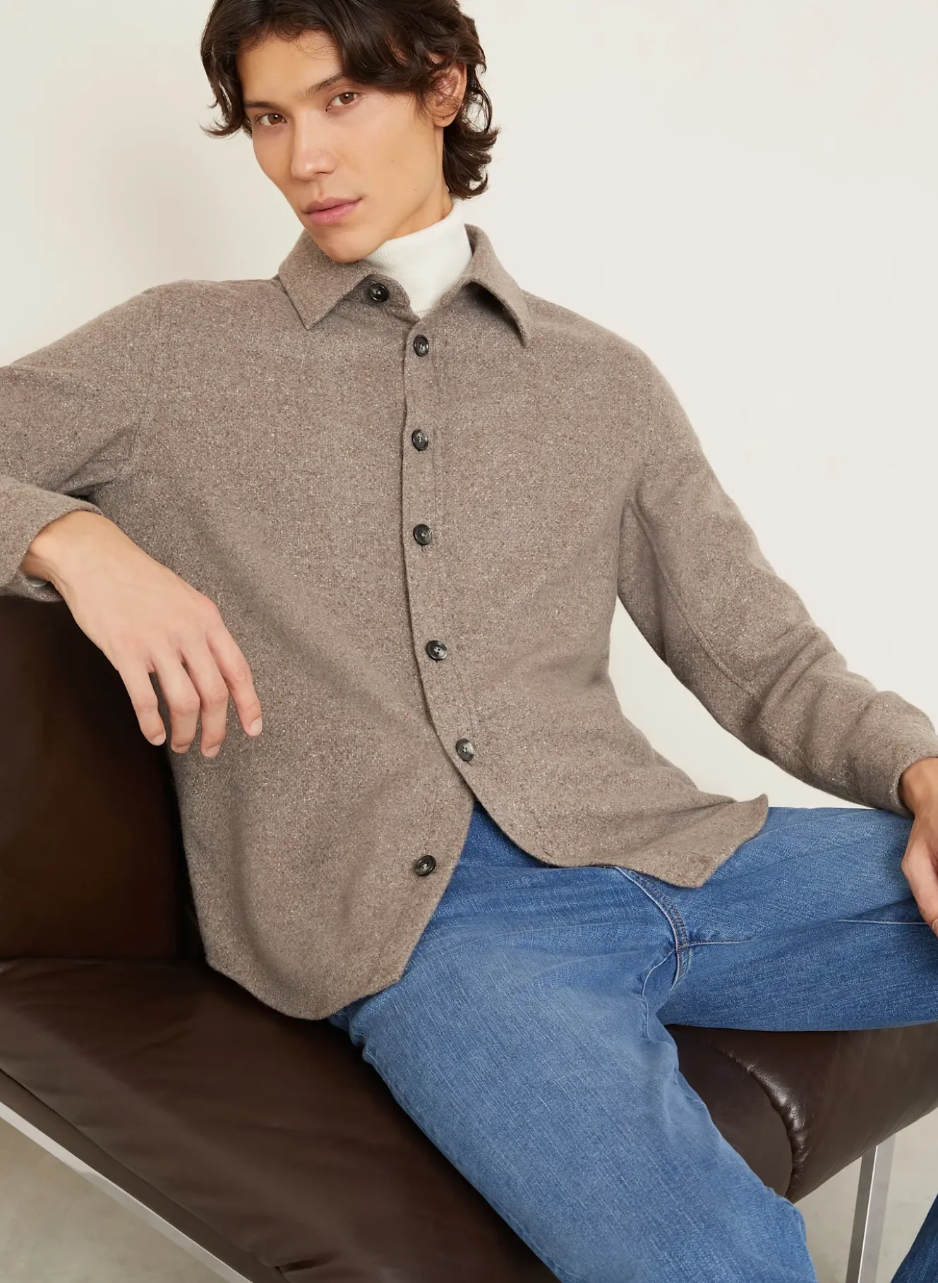 Overjacket mit Cashmere und Seide