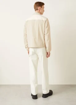 Overshirt im Materialmix