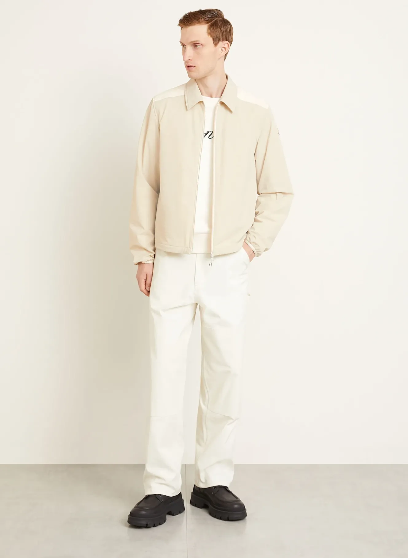 Overshirt im Materialmix