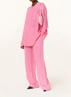 Oversized-Hemdbluse aus Seide