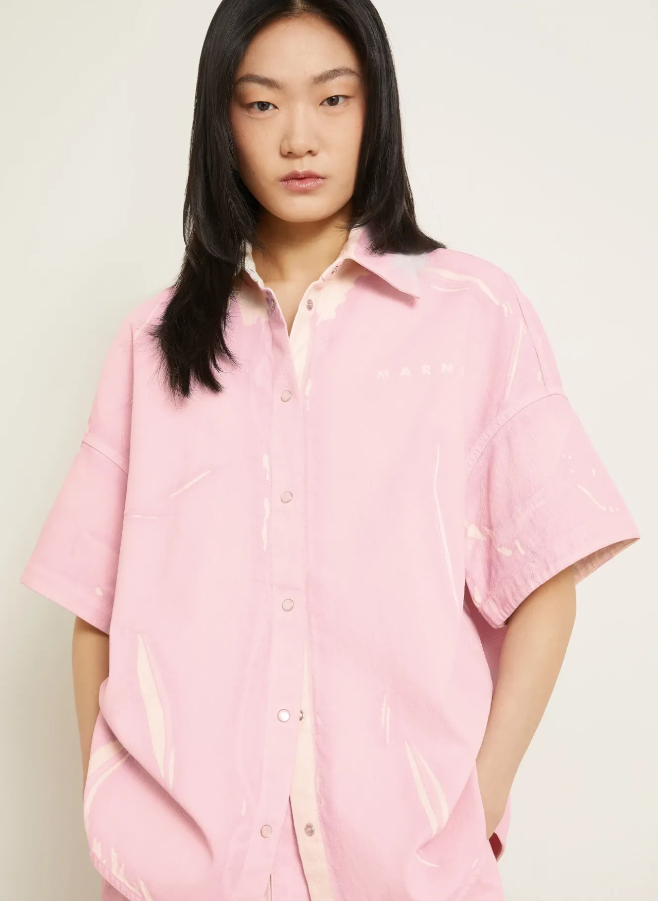 Oversized-Jeansbluse