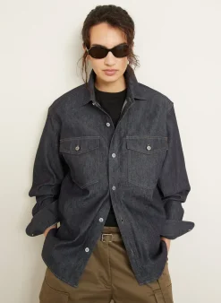 Oversized-Jeansbluse