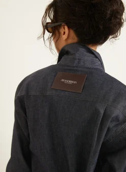 Oversized-Jeansbluse