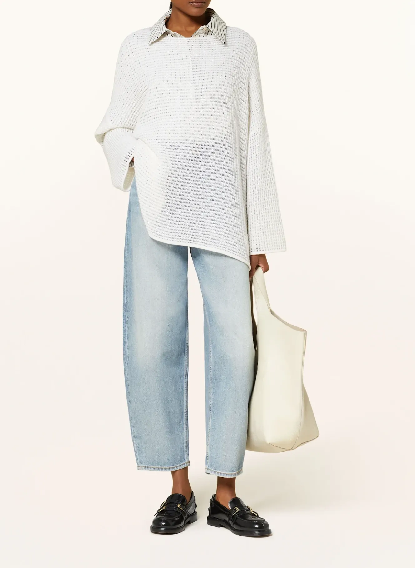 Oversized-Pullover mit Cashmere