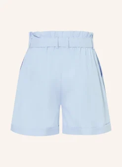 Paperbag-Shorts mit Schmucksteinen und Pailletten