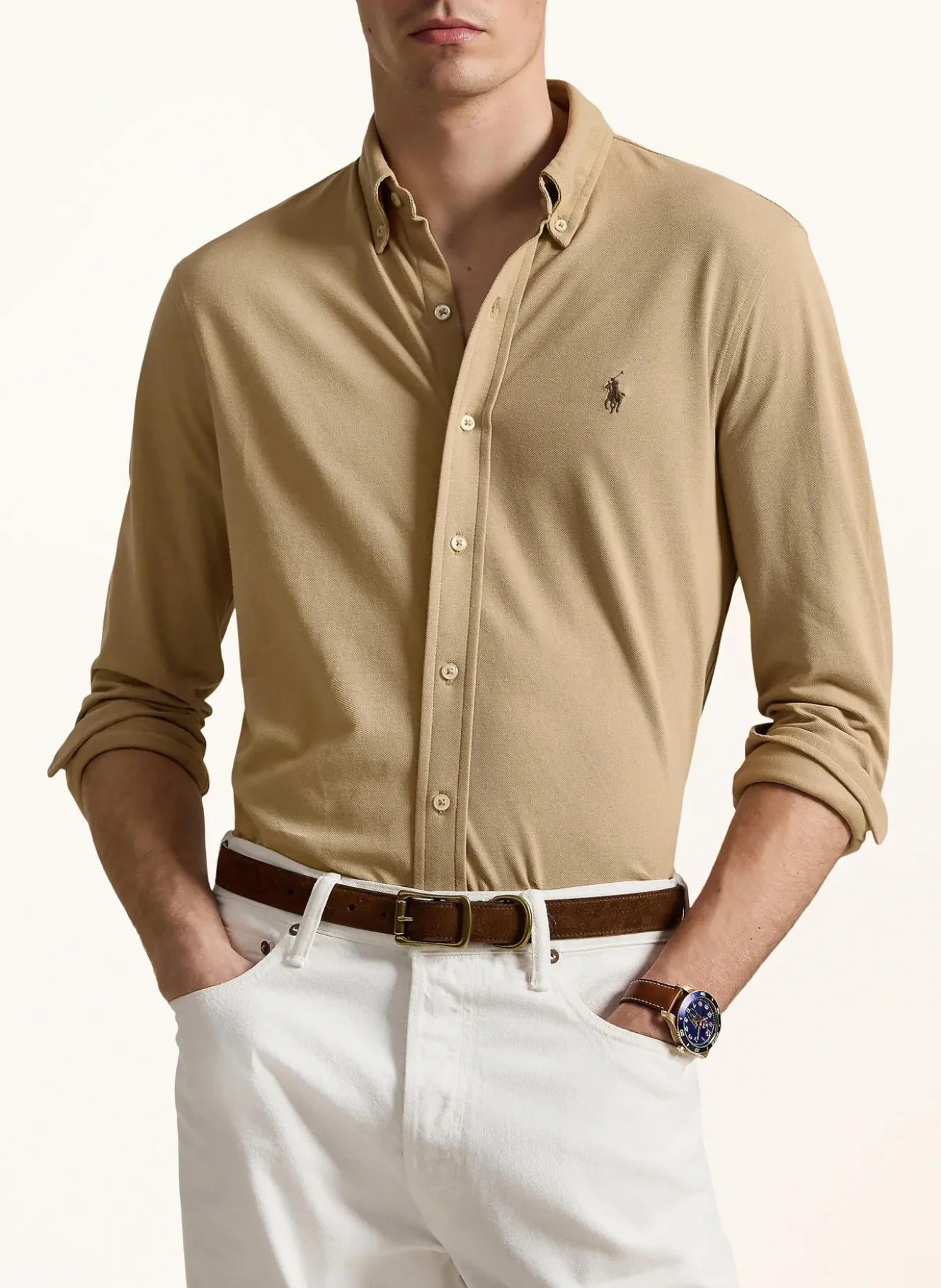 Piqué-Hemd Custom Fit