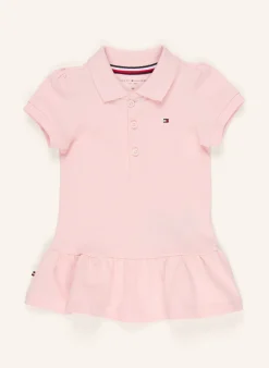 Piqué-Polokleid mit Rüschen