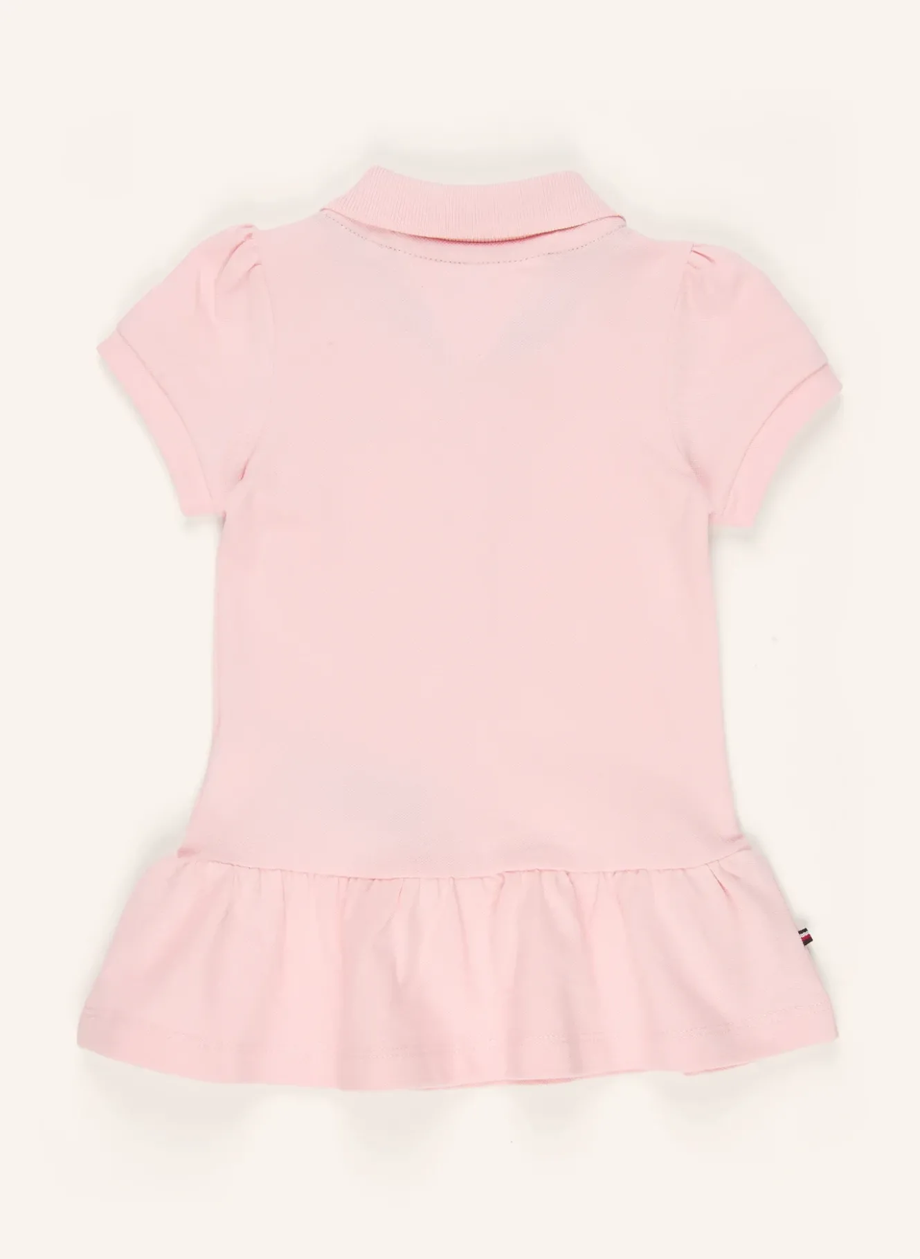 Piqué-Polokleid mit Rüschen