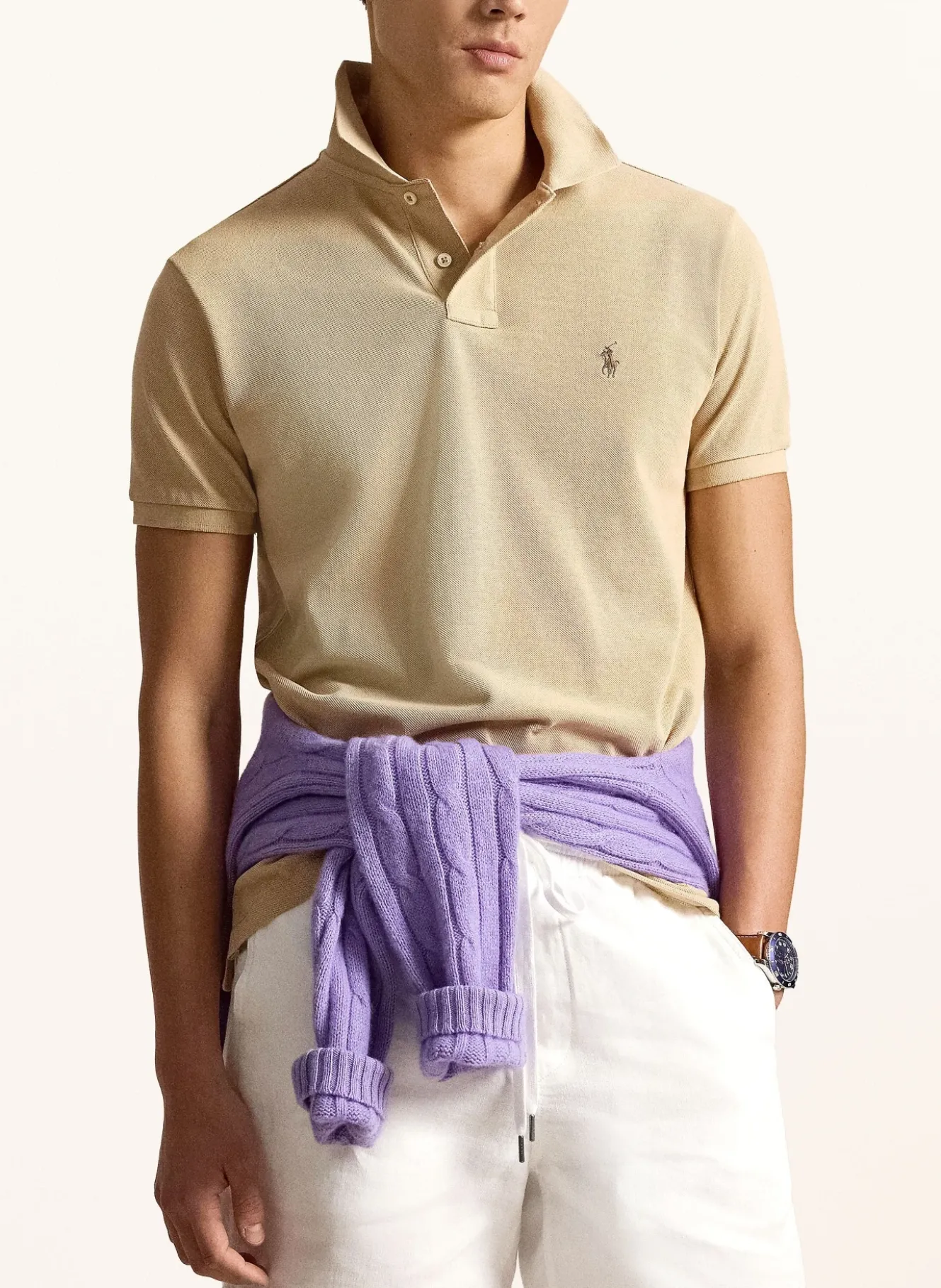 Piqué-Poloshirt Custom Slim Fit