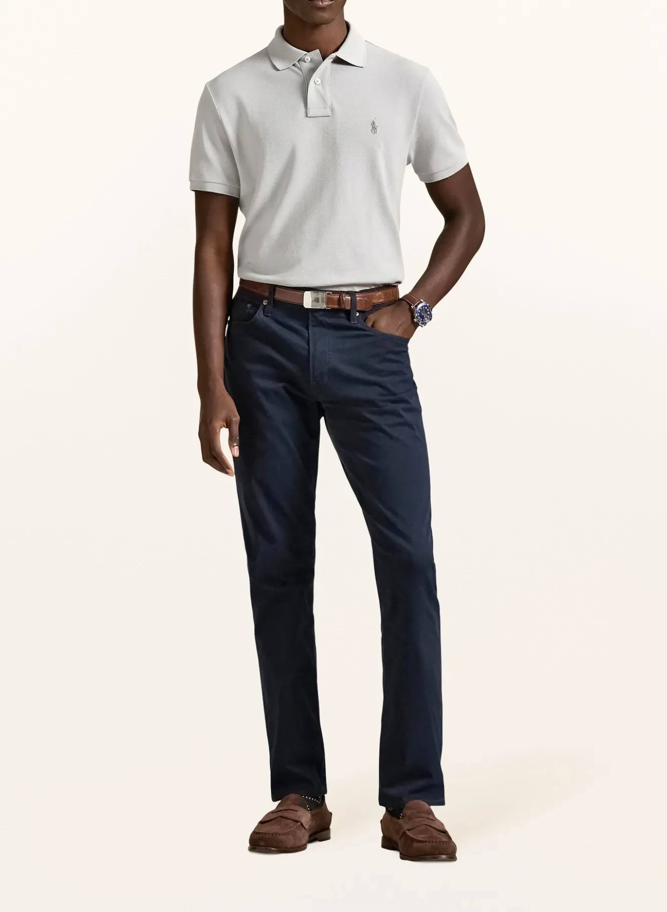 Piqué-Poloshirt Custom Slim Fit
