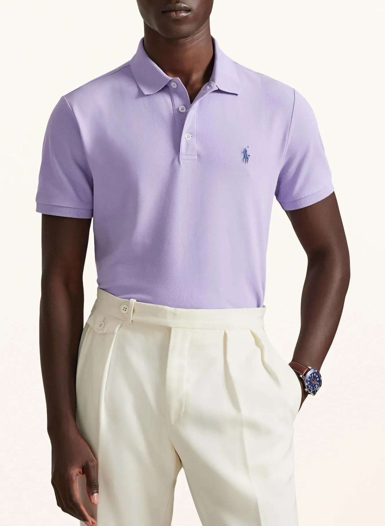 Piqué-Poloshirt Custom Slim Fit
