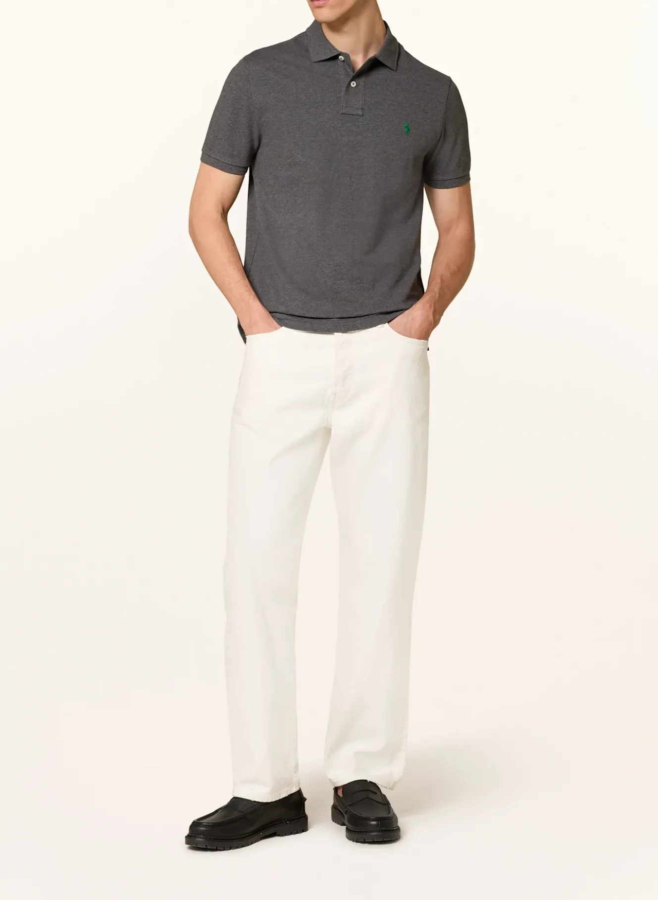 Piqué-Poloshirt Custom Slim Fit
