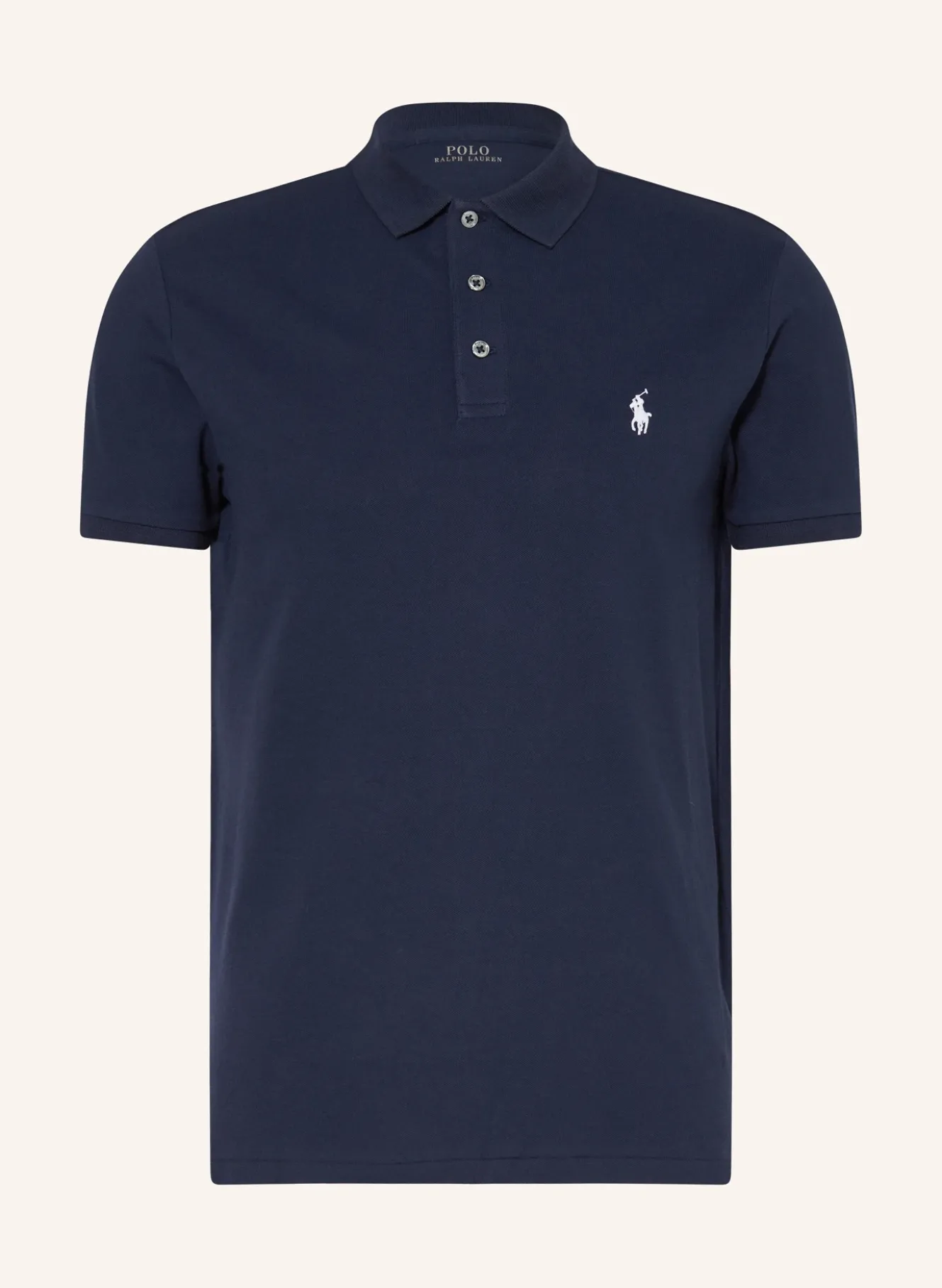 Piqué-Poloshirt Custom Slim Fit