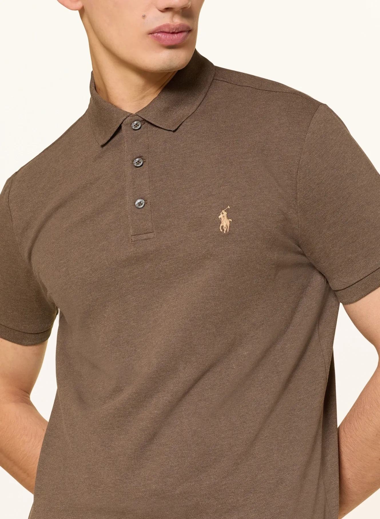 Piqué-Poloshirt Custom Slim Fit