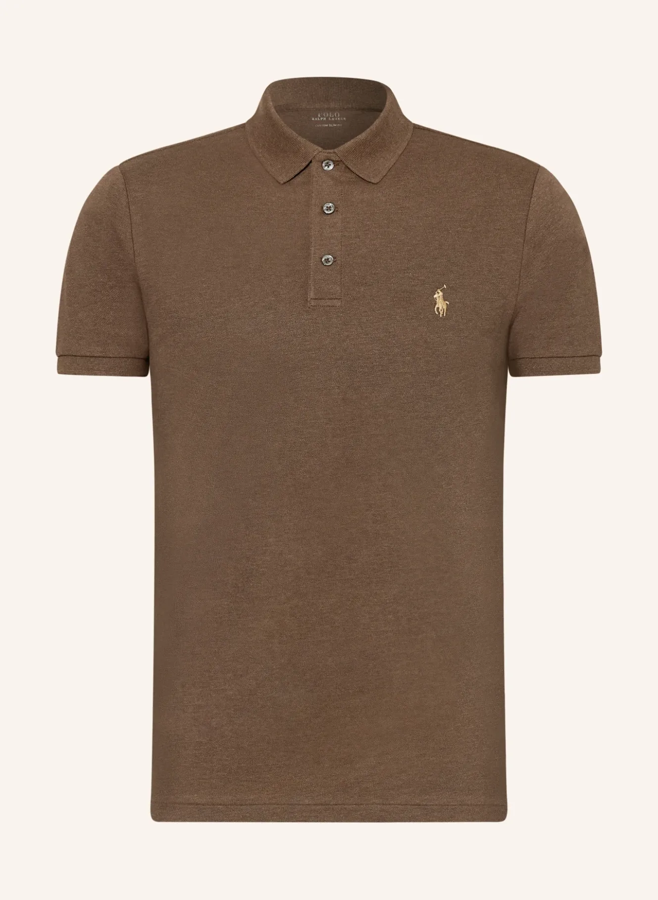Piqué-Poloshirt Custom Slim Fit