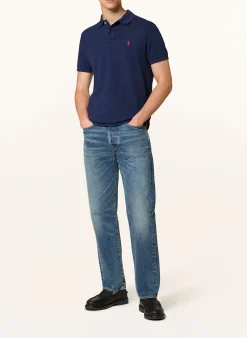 Piqué-Poloshirt Custom Slim Fit