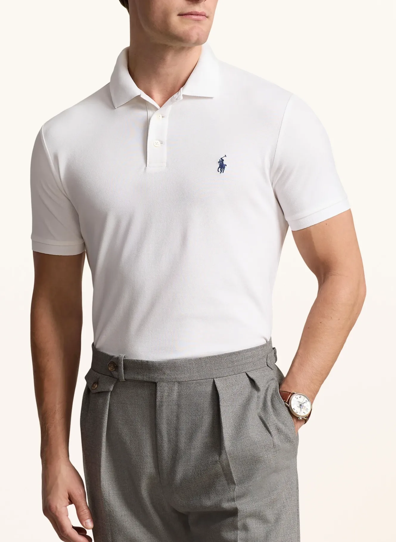 Piqué-Poloshirt Custom Slim Fit