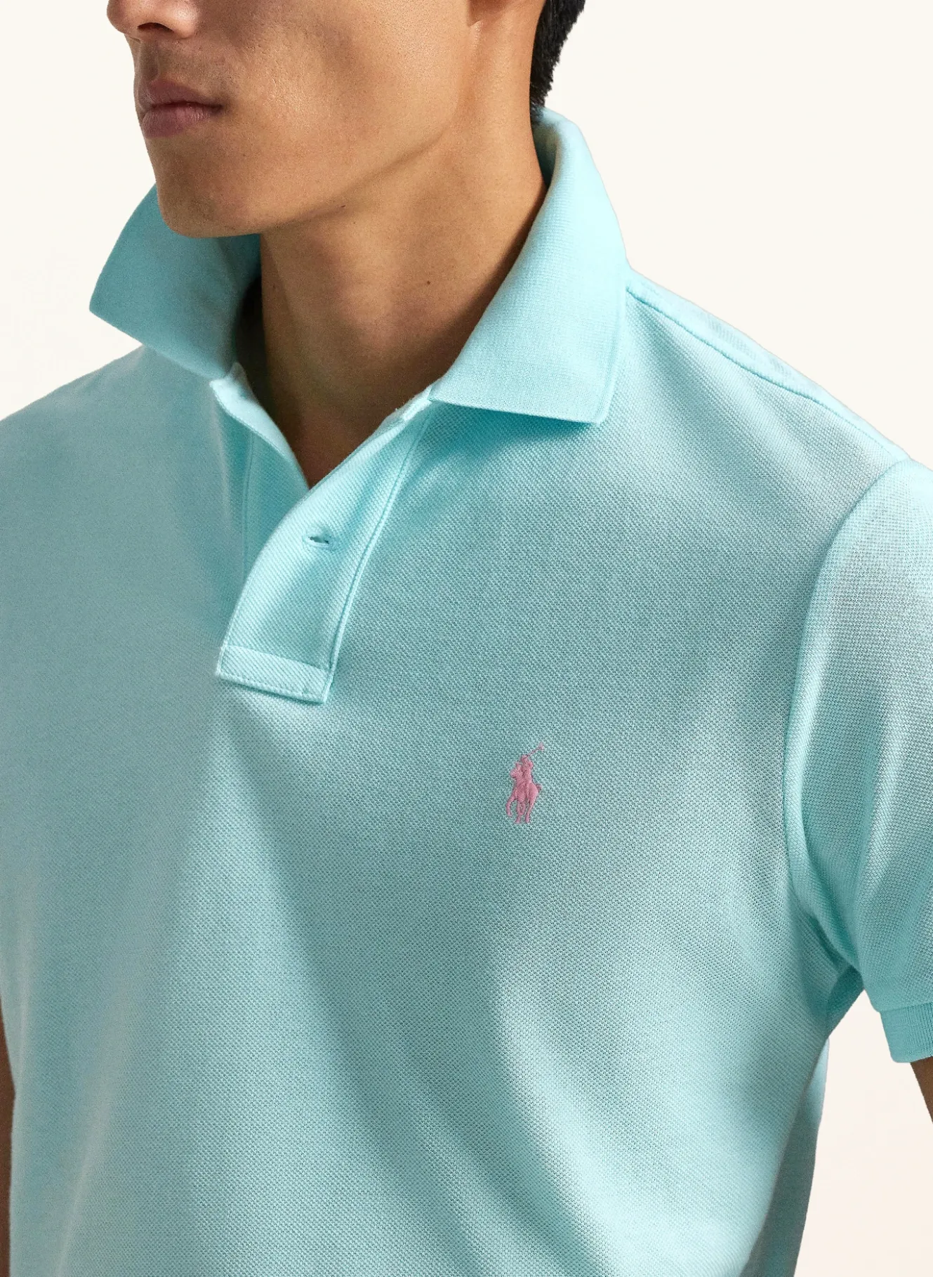 Piqué-Poloshirt Custom Slim Fit