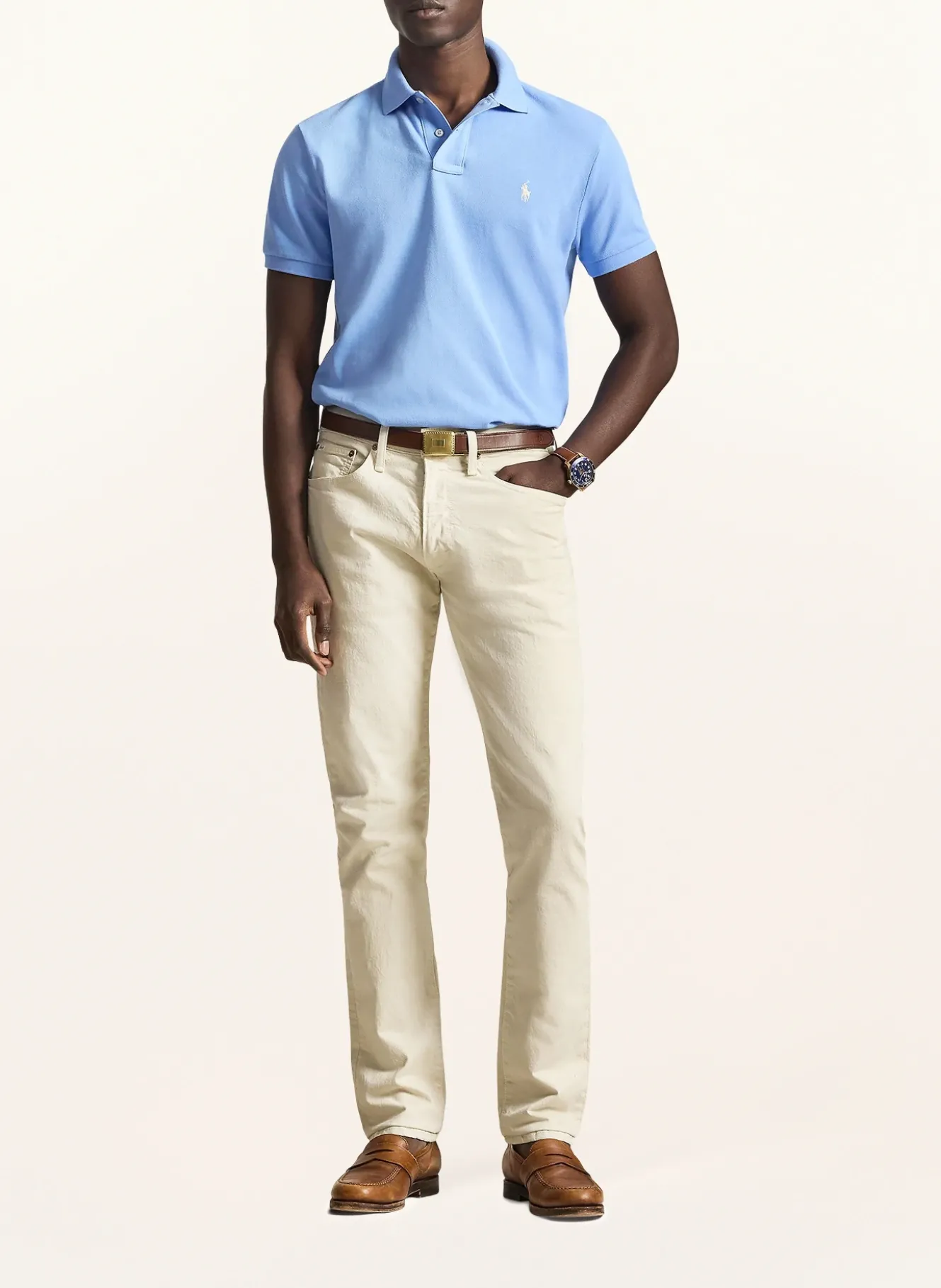 Piqué-Poloshirt Custom Slim Fit