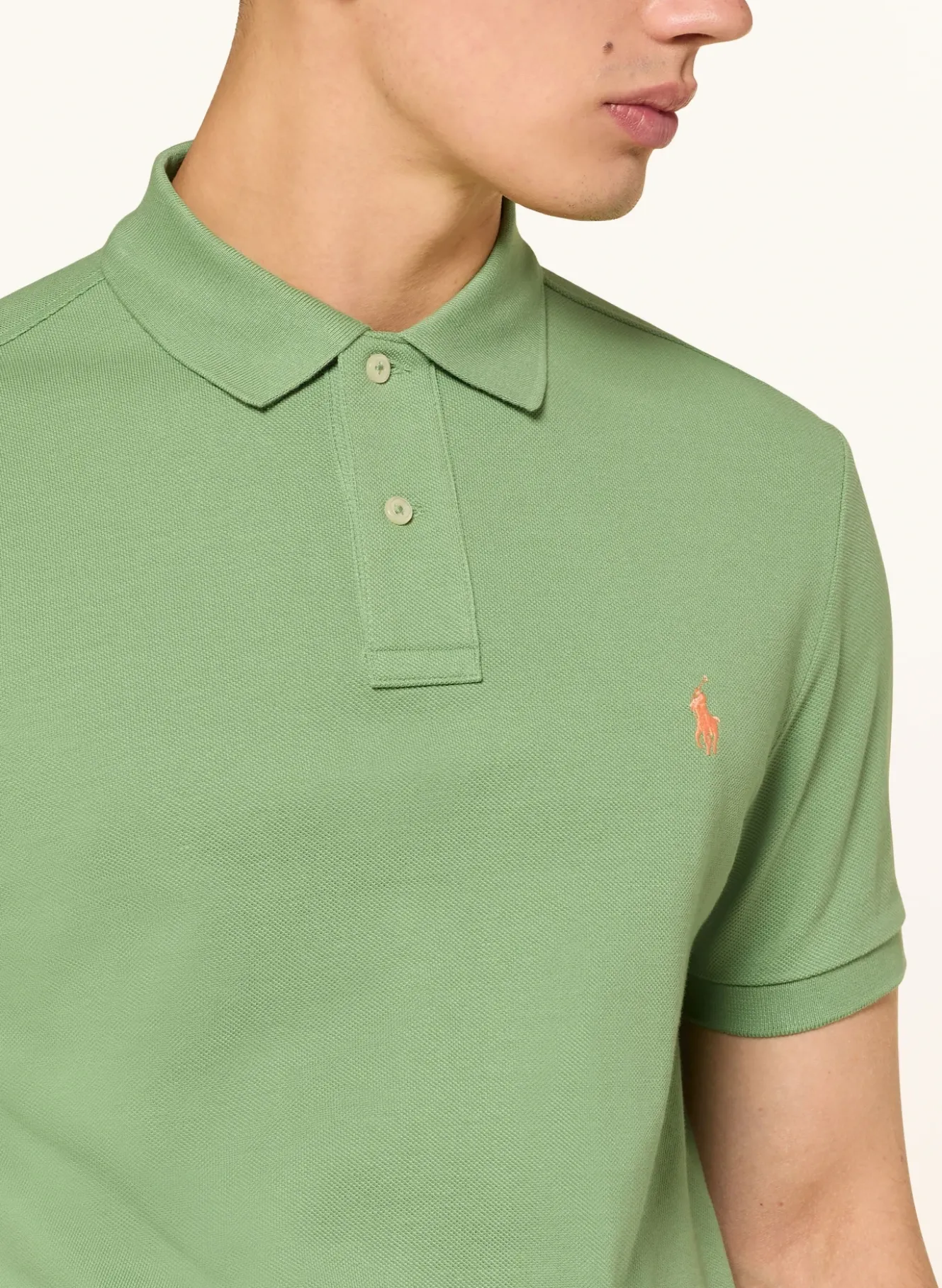 Piqué-Poloshirt Custom Slim Fit