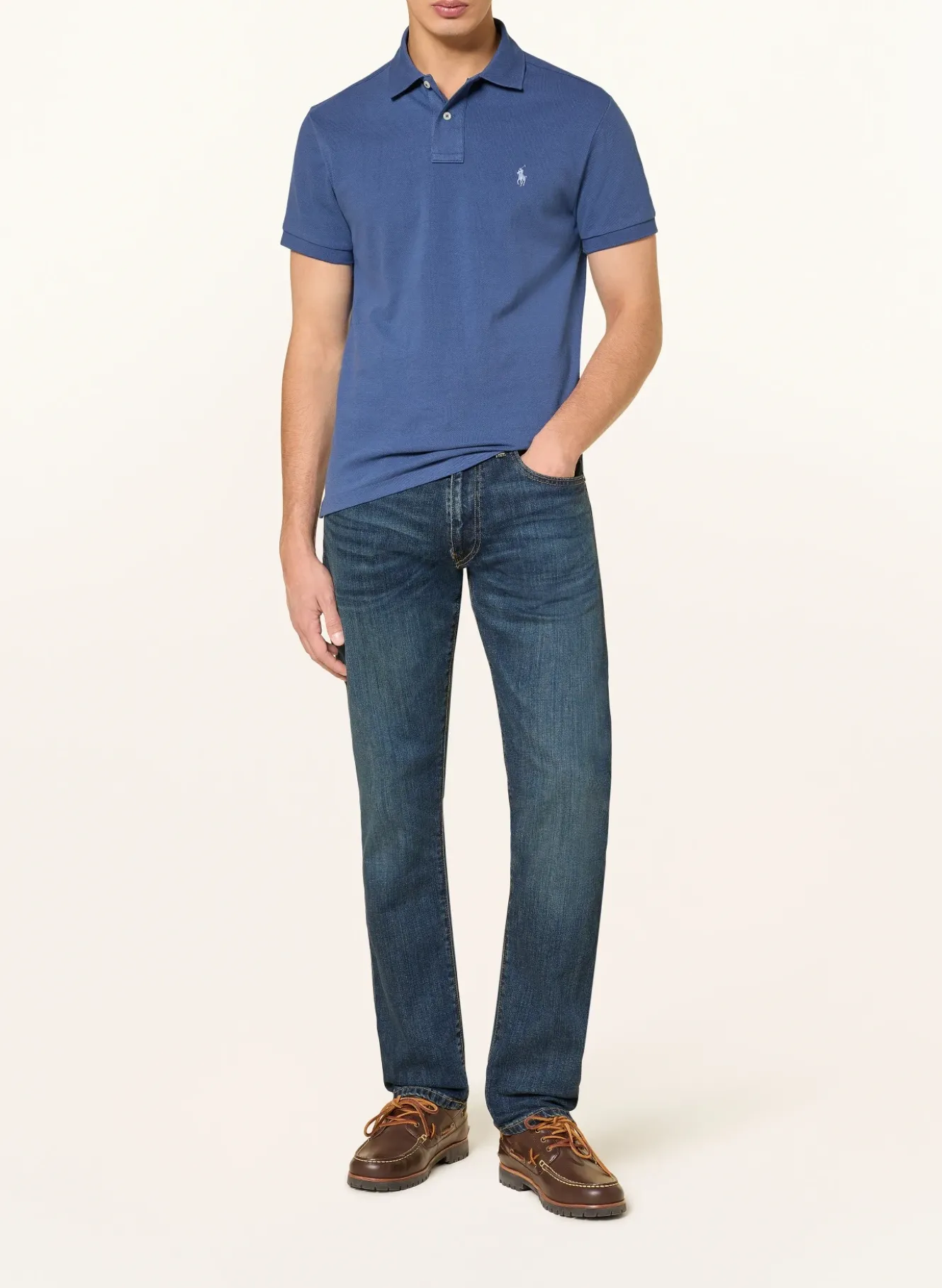 Piqué-Poloshirt Custom Slim Fit