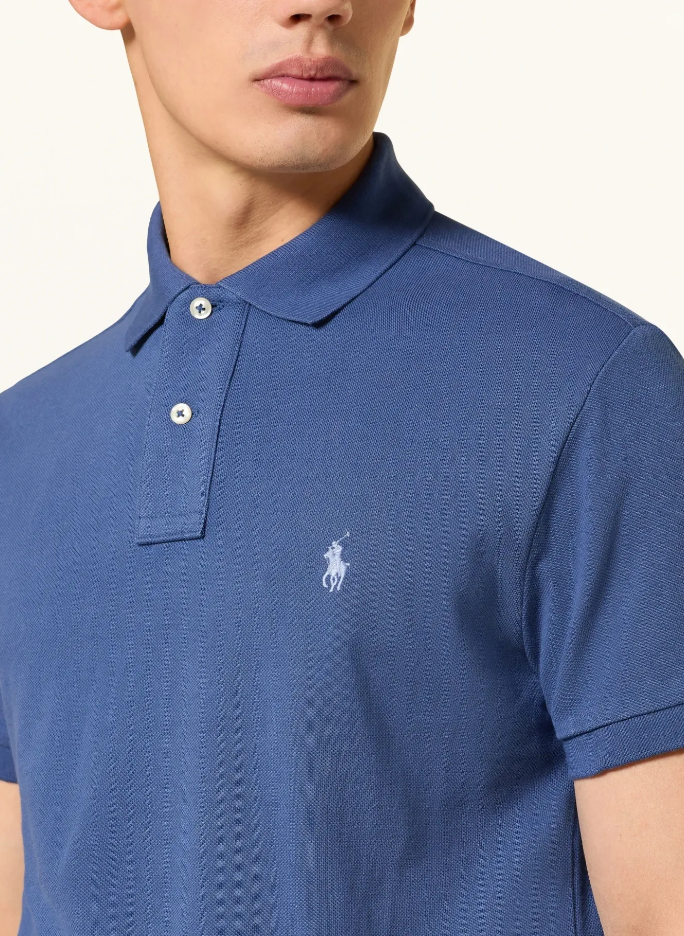 Piqué-Poloshirt Custom Slim Fit