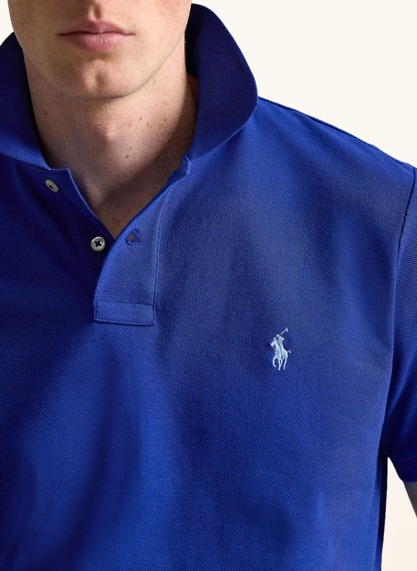 Piqué-Poloshirt Custom Slim Fit