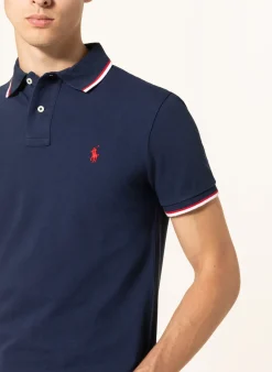 Piqué-Poloshirt Custom Slim Fit
