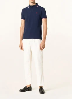 Piqué-Poloshirt Custom Slim Fit