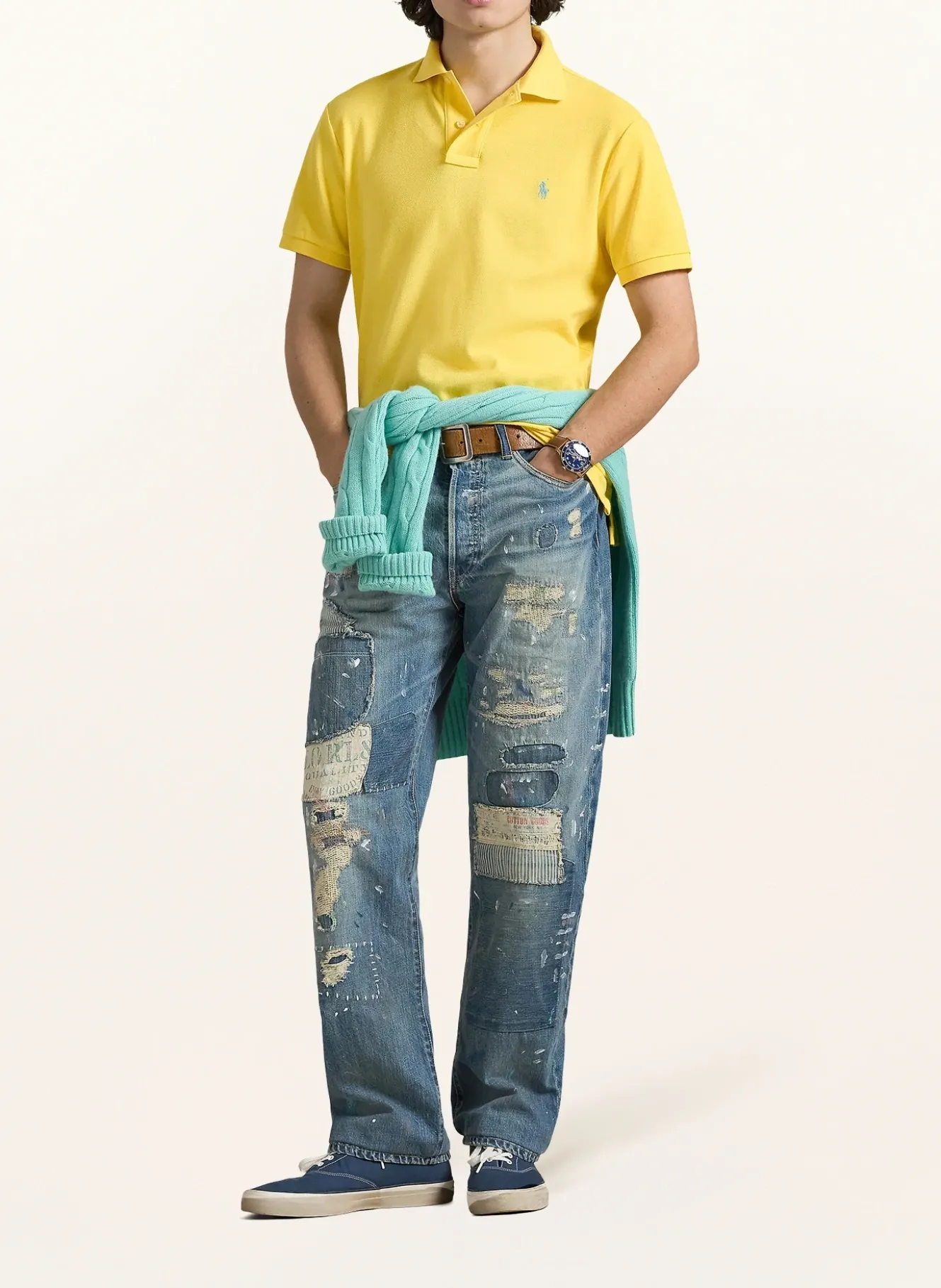 Piqué-Poloshirt Custom Slim Fit