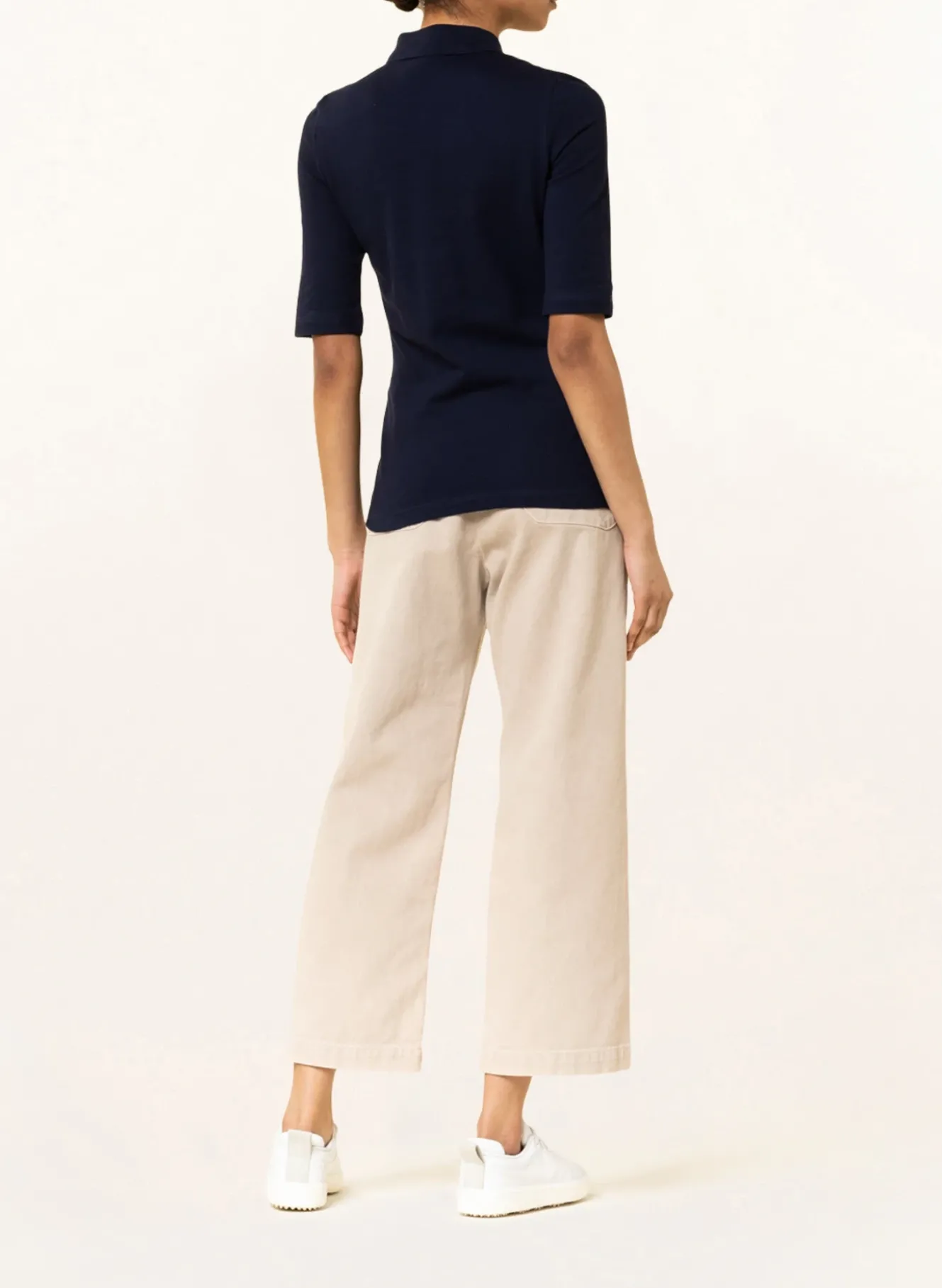 Piqué-Poloshirt mit 3/4-Arm