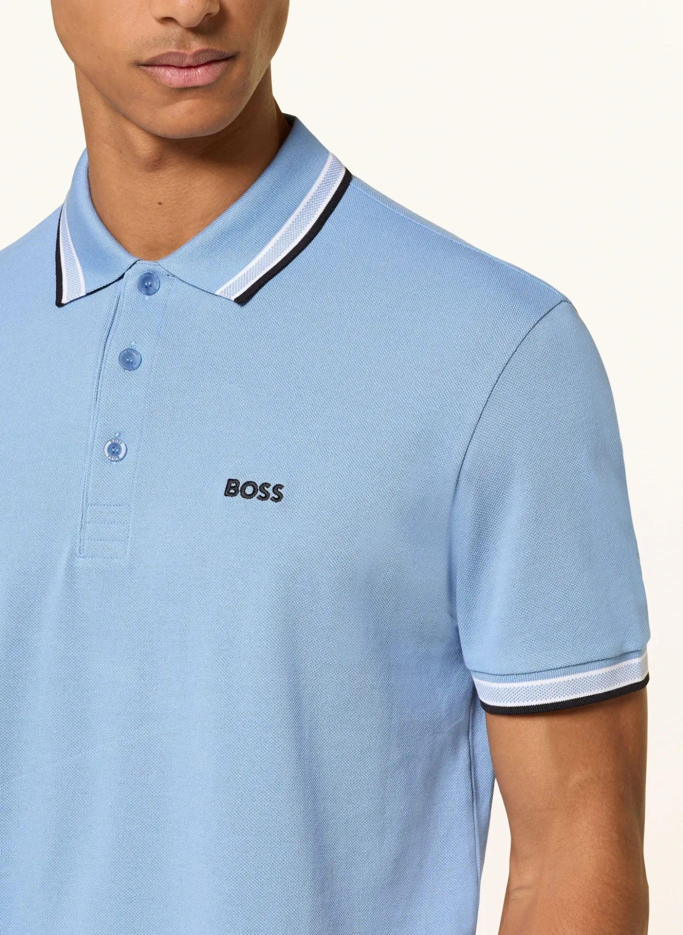 Piqué-Poloshirt PADDY CURVED Regular Fit