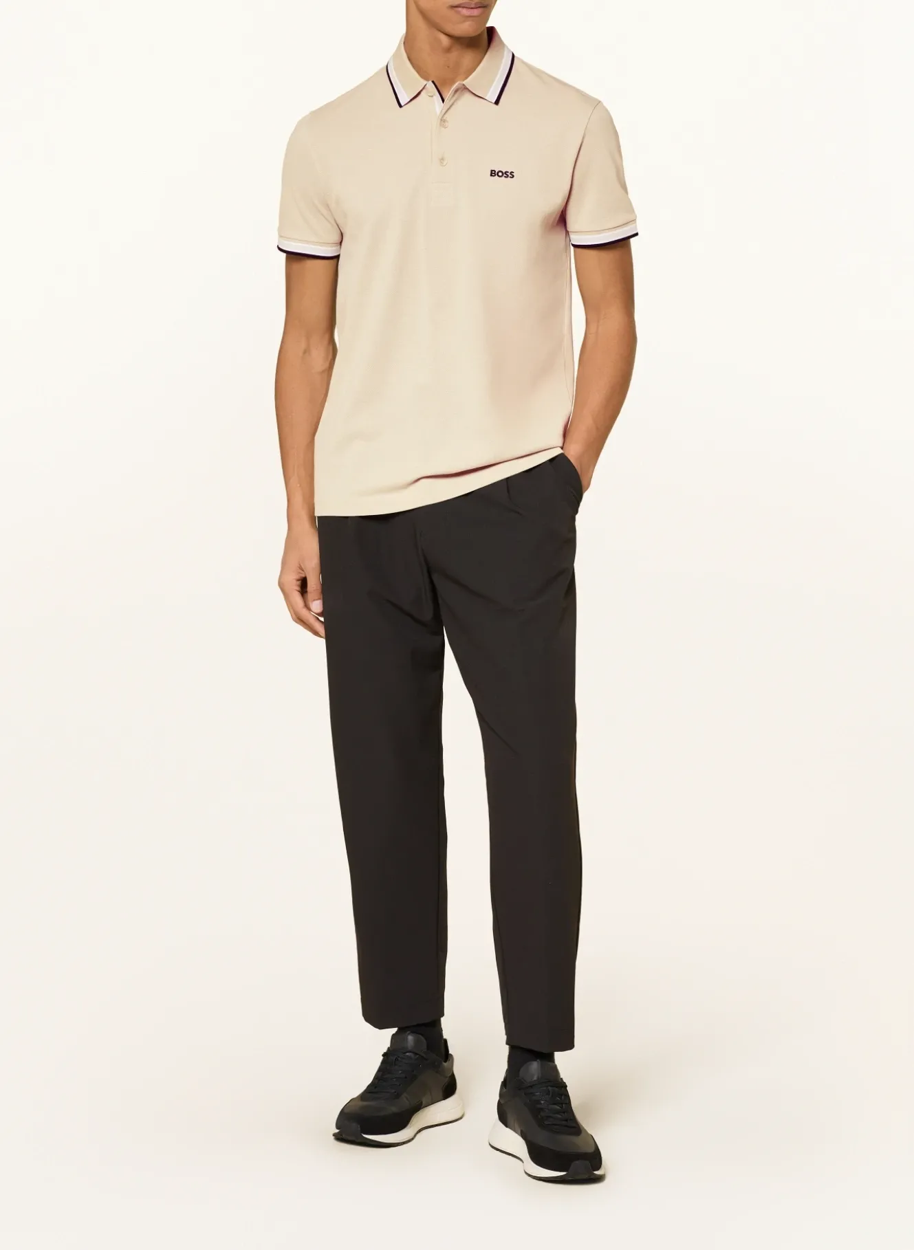 Piqué-Poloshirt PADDY CURVED Regular Fit