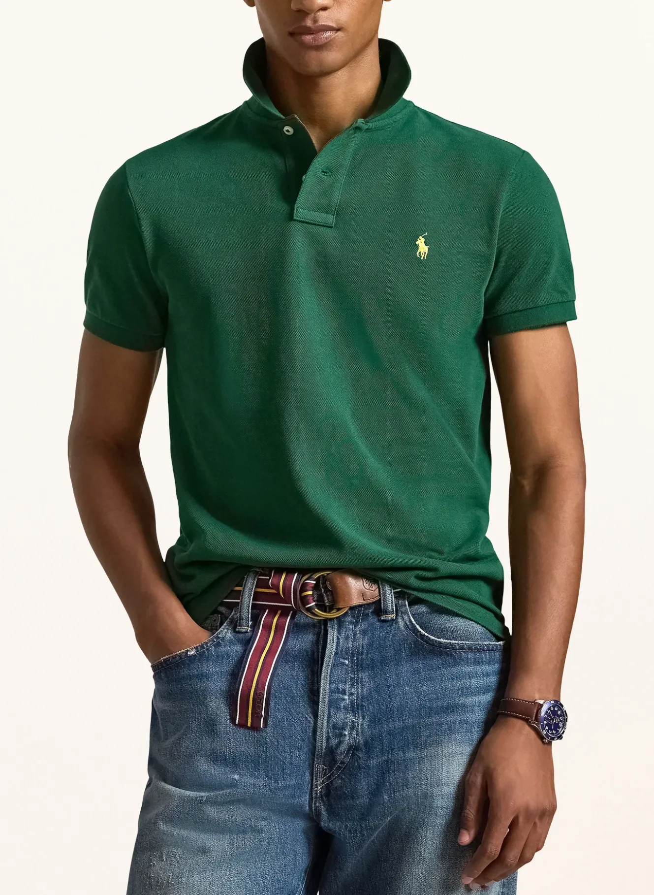 Piqué-Poloshirt Slim Fit