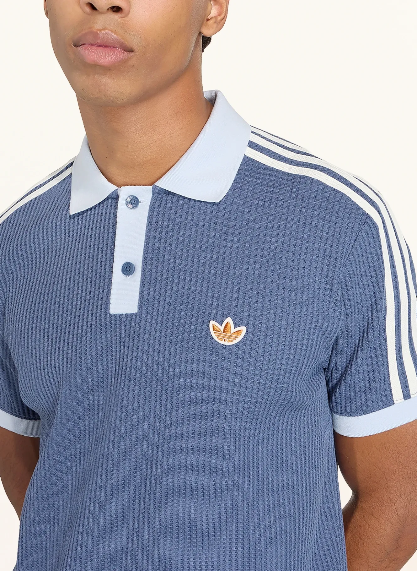 Piqué-Poloshirt WAFFLE KNIT