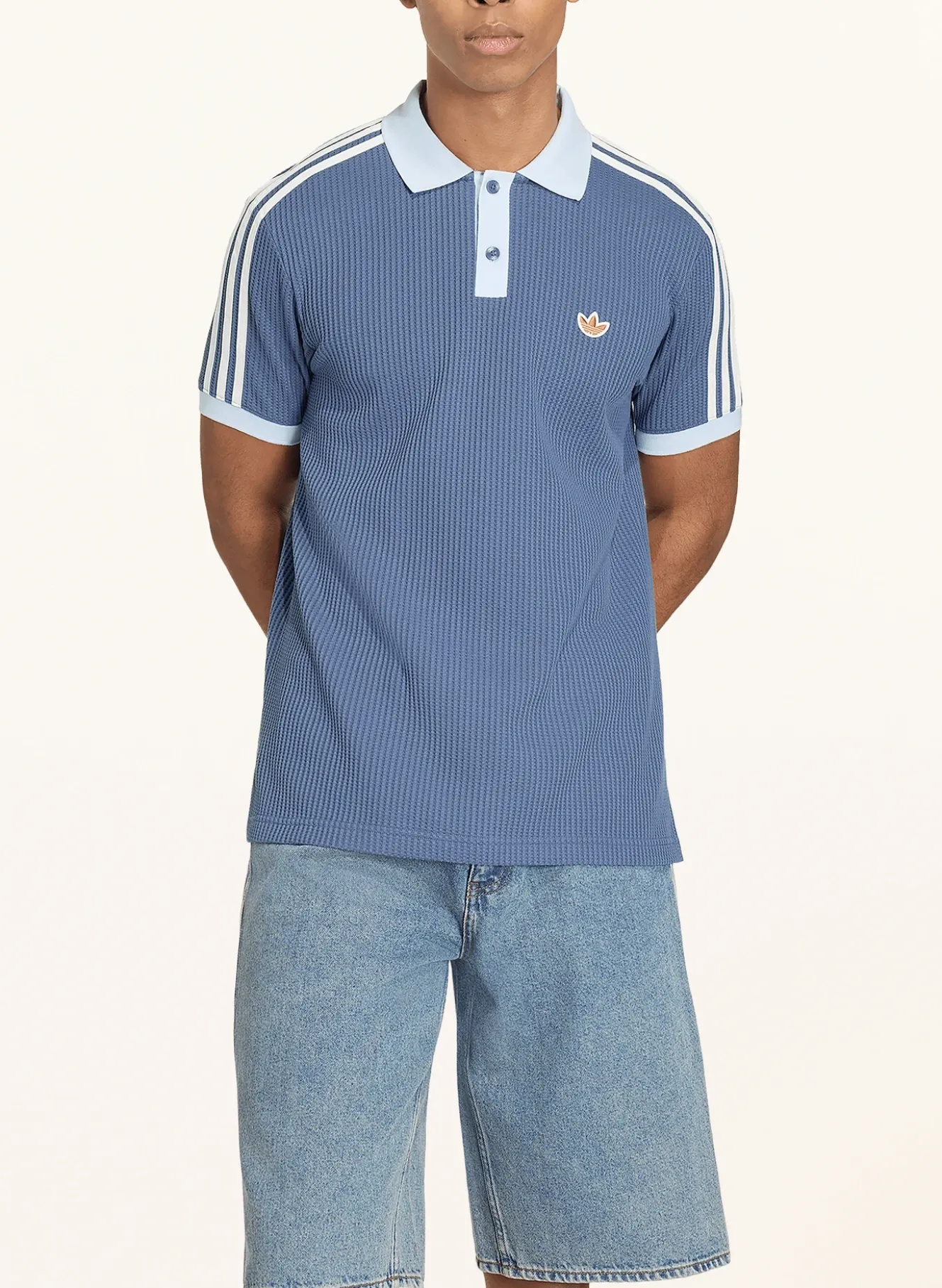 Piqué-Poloshirt WAFFLE KNIT