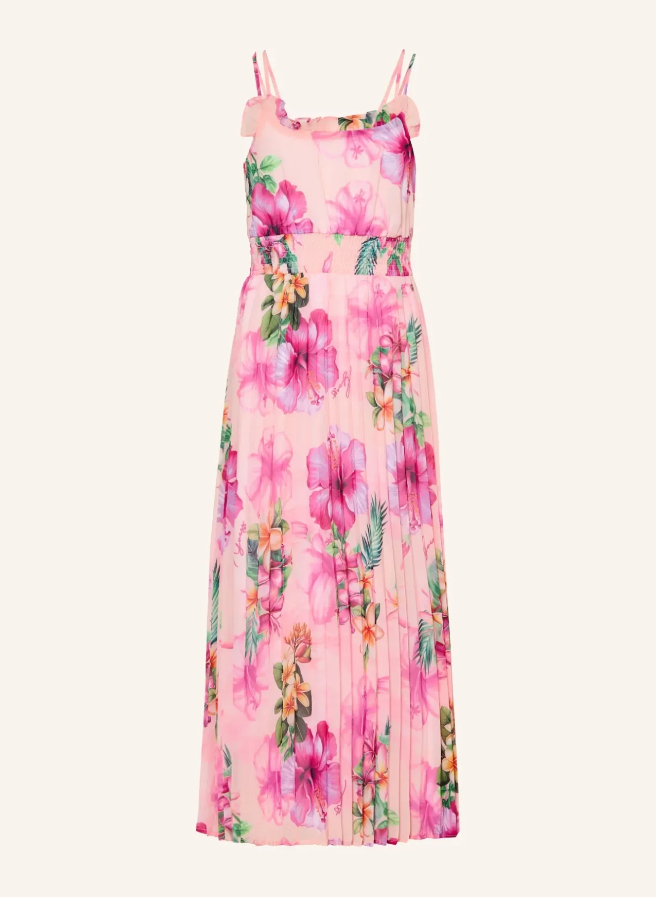 Plisseekleid mit Rüschen