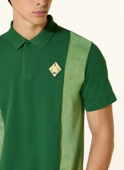 Poloshirt Relaxed Fit im Materialmix