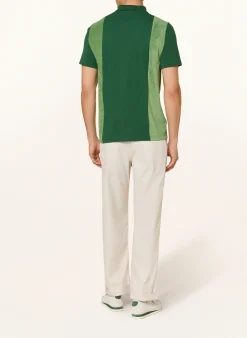 Poloshirt Relaxed Fit im Materialmix
