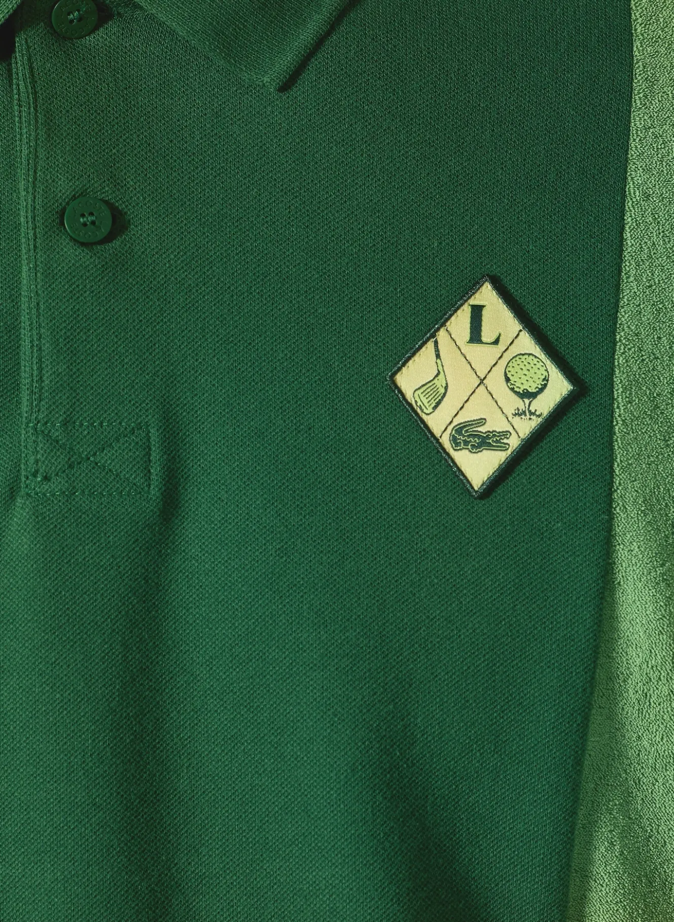 Poloshirt Relaxed Fit im Materialmix