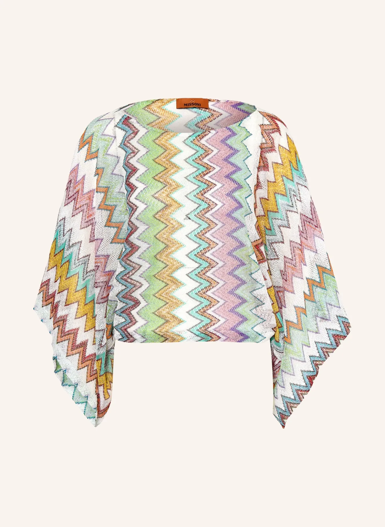 Poncho mit Glitzergarn