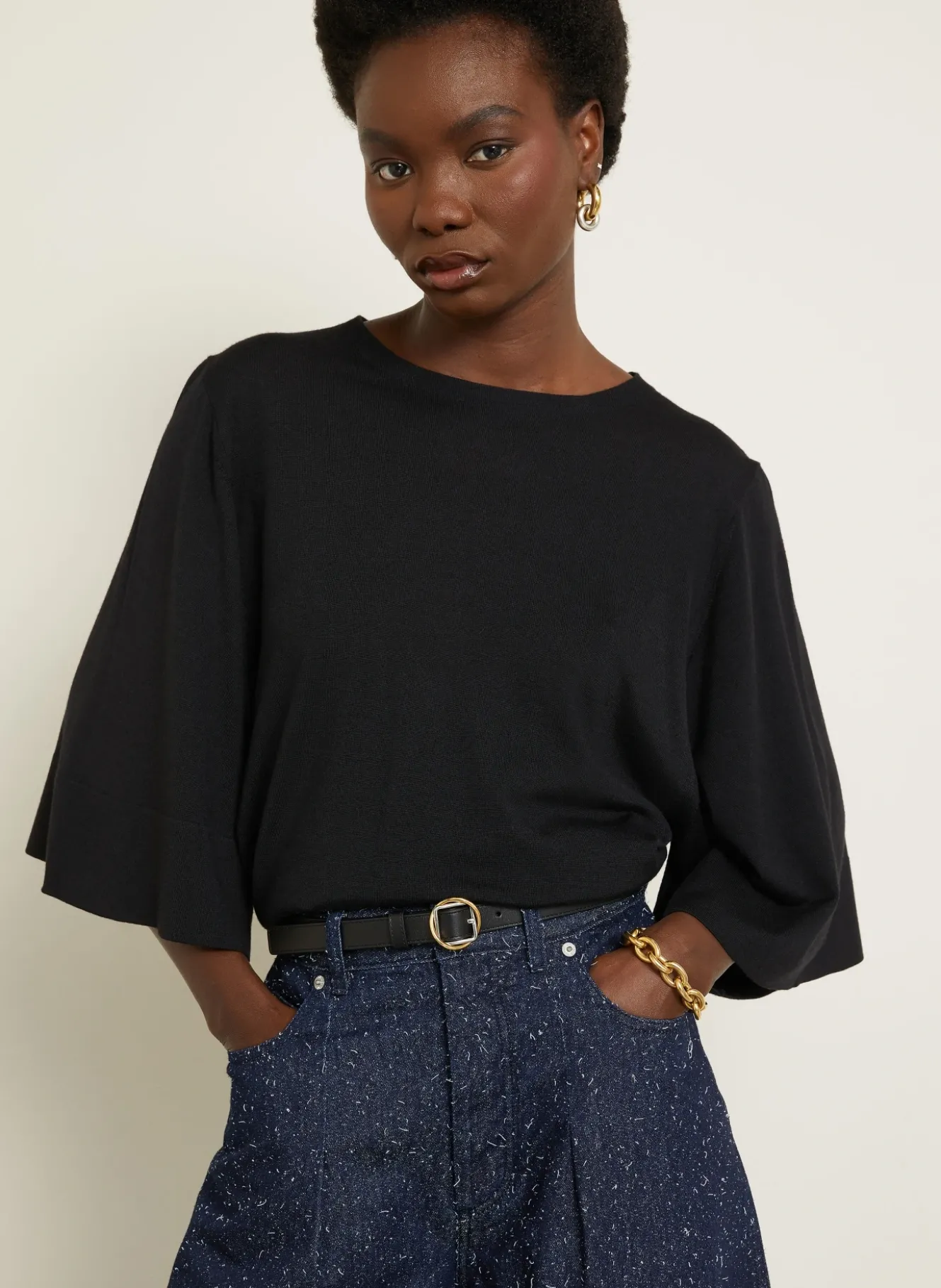 Pullover LA MAILLE MANANCO mit 3/4-Arm