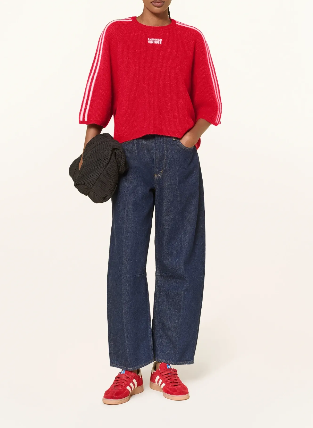 Pullover mit Alpaka und 3/4-Arm
