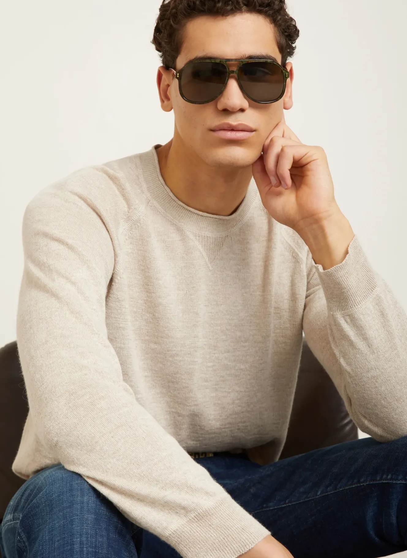 Pullover mit Leinen